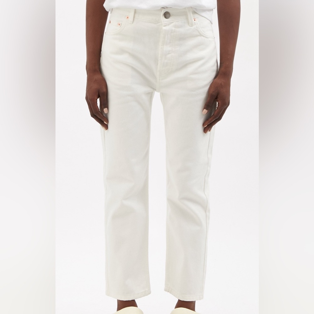 RAEY CROP organic cotton straight jeans